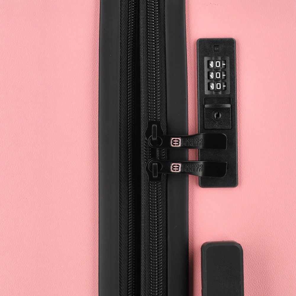 Enrico Benetti Portland kofferset 3-delig roze bij Duifhuizen