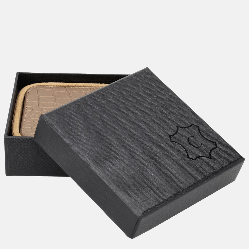 Chamada leren onderzetters croco vierkant koper bij Duifhuizen