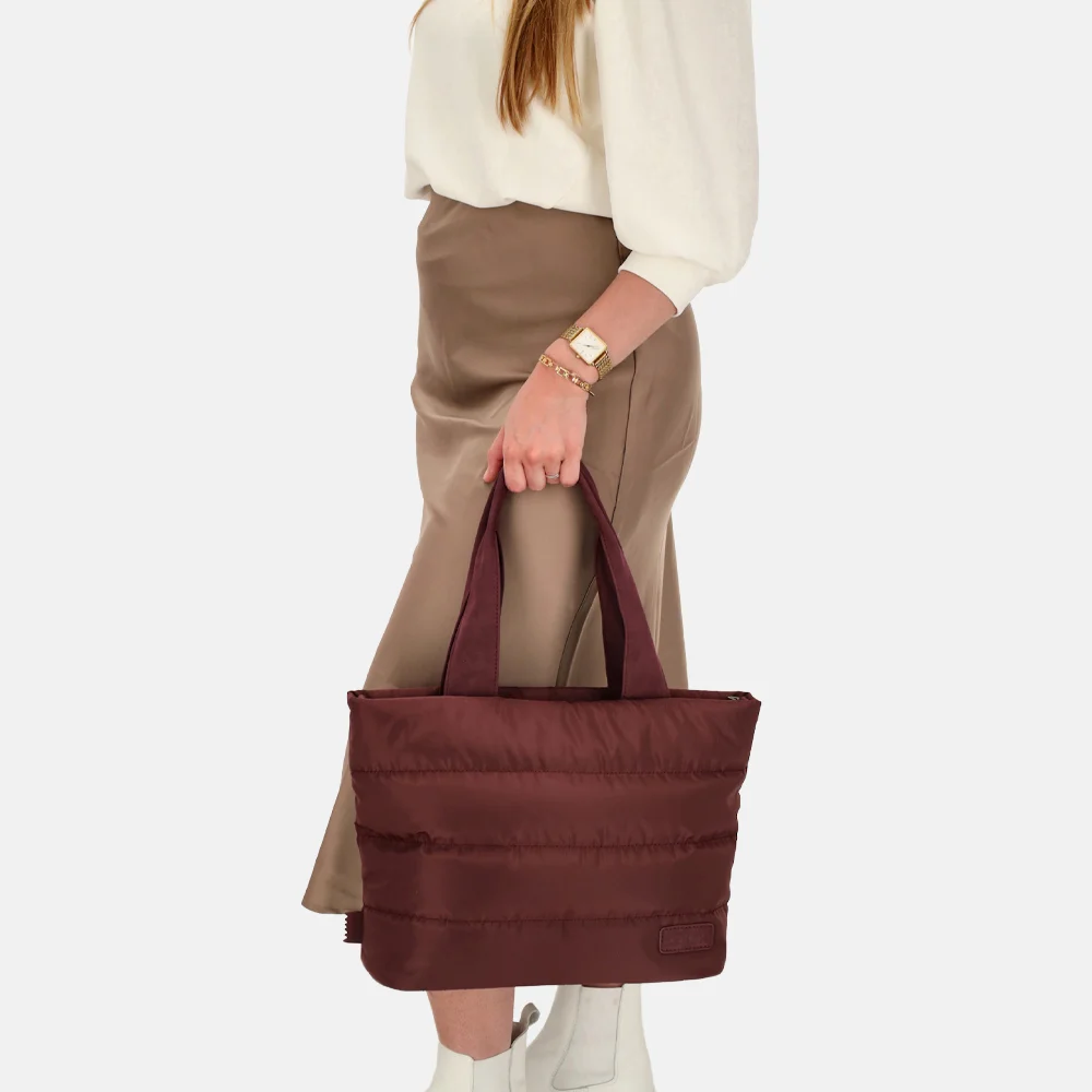 Zebra Trends Elske puffy handtas M bordeaux bij Duifhuizen