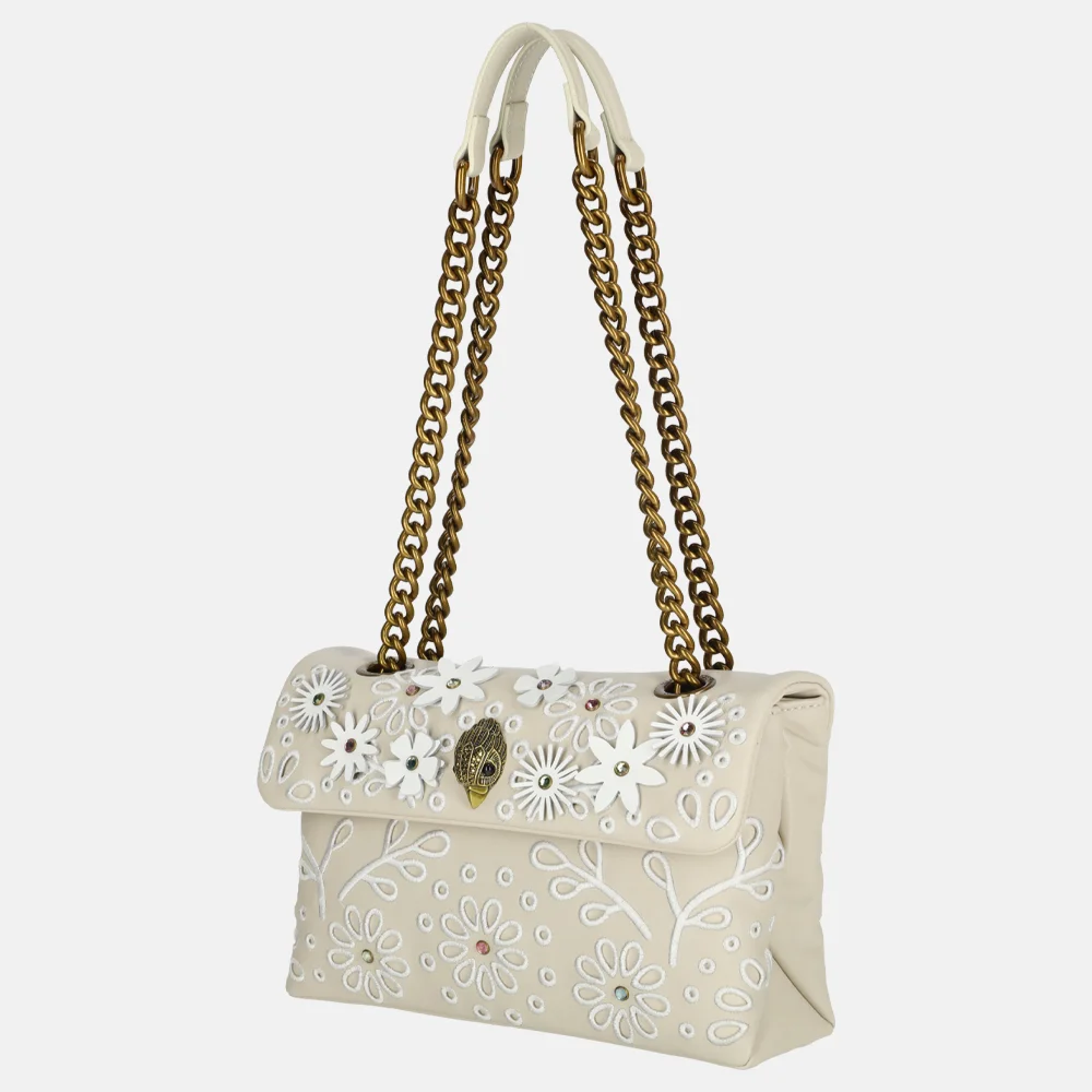 Kurt Geiger Kensington Flower schoudertas bone bij Duifhuizen