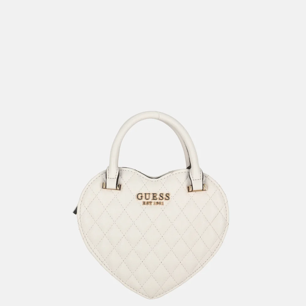Guess Atabey heart bag handtas Off white bij Duifhuizen