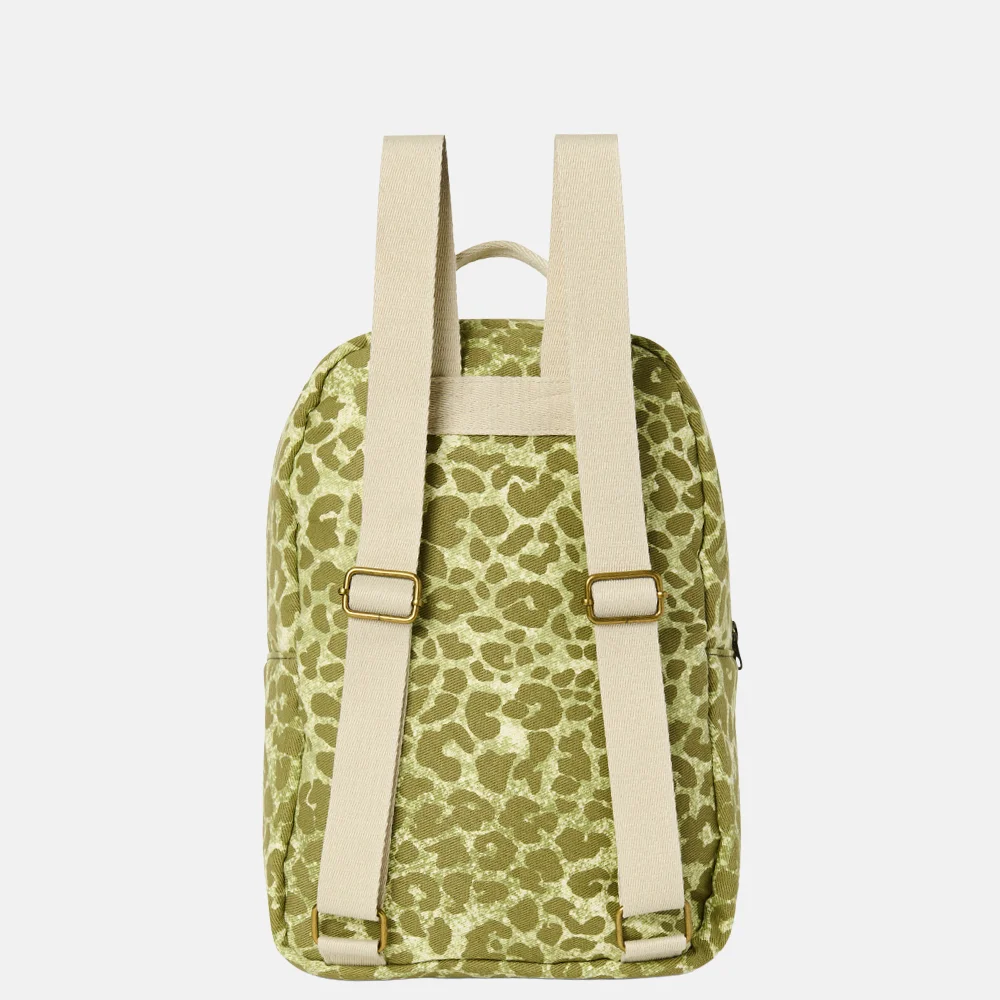 Studio Noos Cotton Twill Midi kinderrugzak green leopard bij Duifhuizen