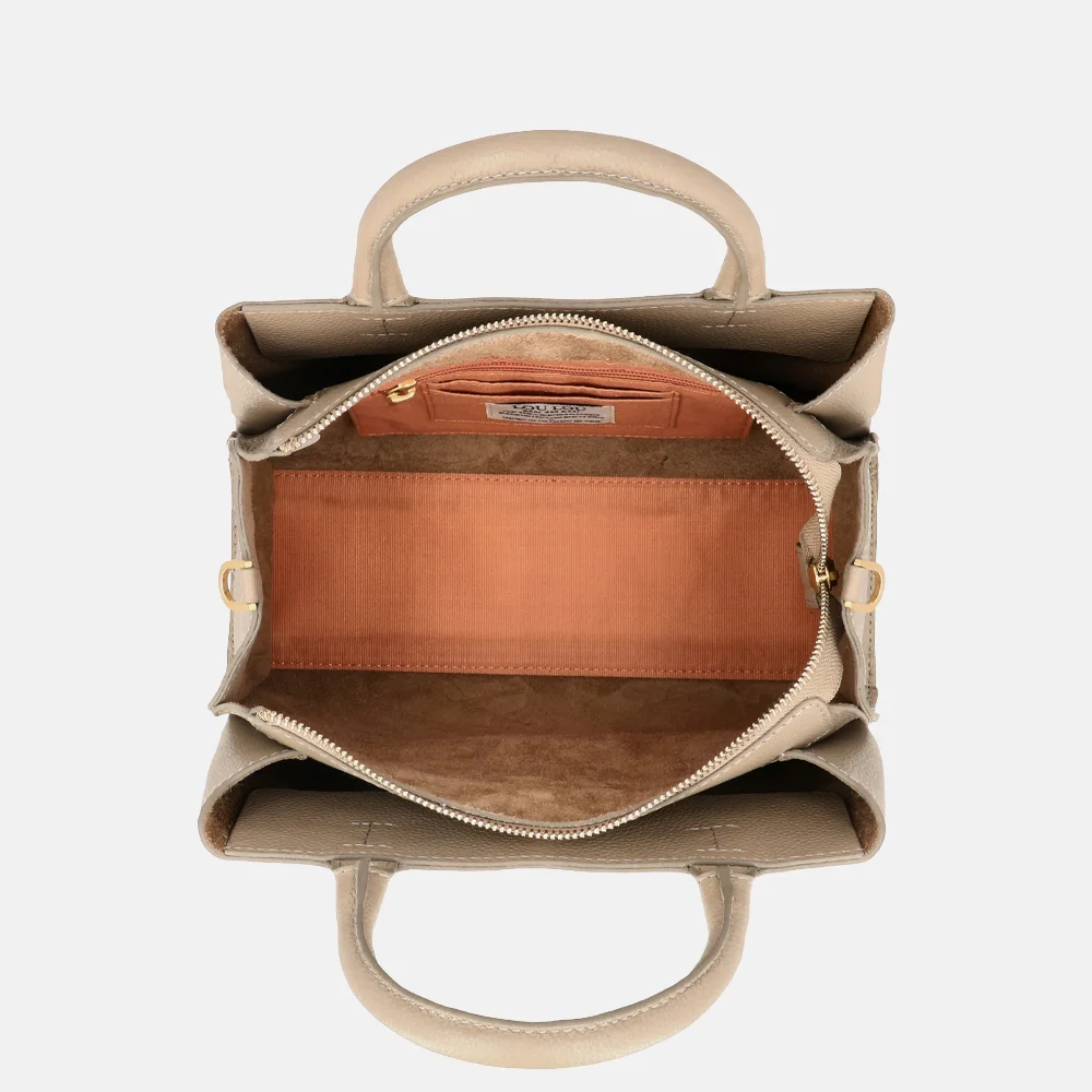 Loulou Essentiels Vera handtas soft sepia bij Duifhuizen