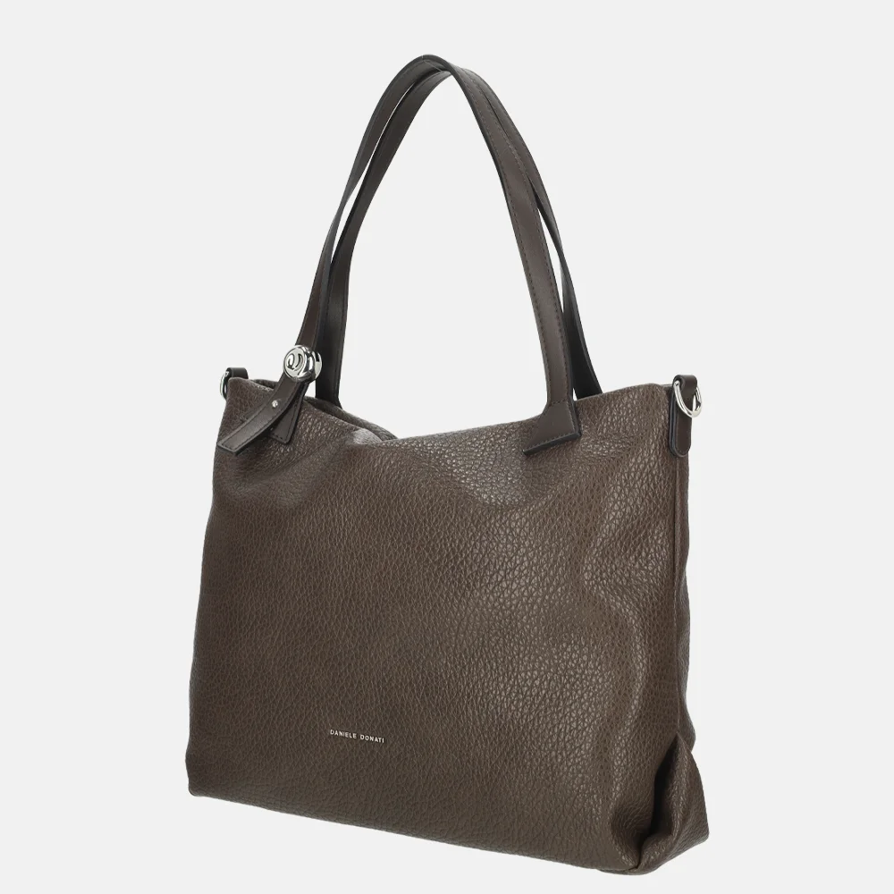 Daniele Donati handtas M dark brown bij Duifhuizen