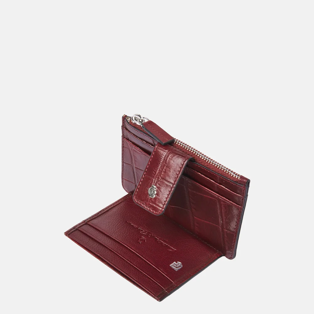 Castelijn en Beerens mini wallet pasjeshouder croco rood bij Duifhuizen