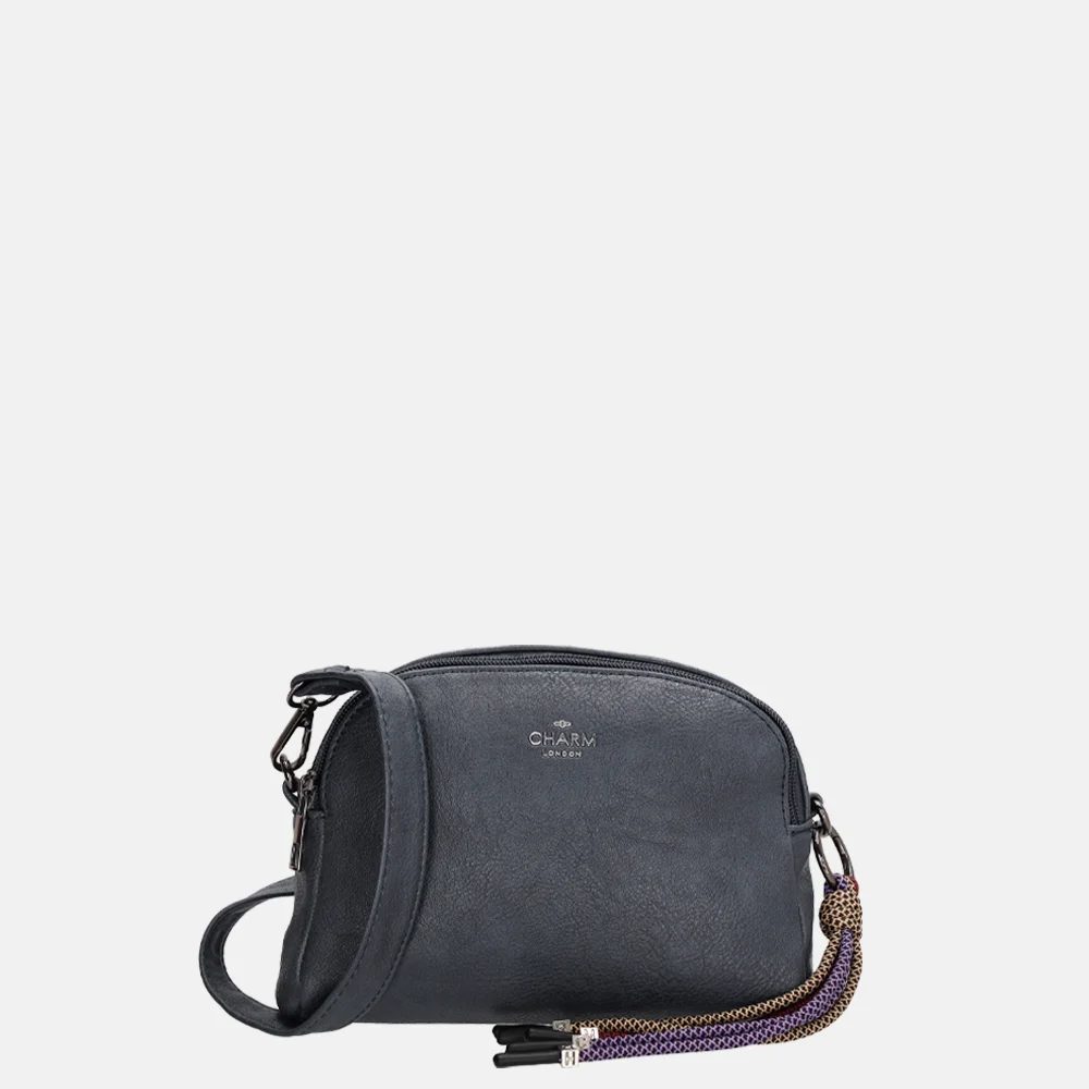 Charm London Tottingham crossbody tas blauw bij Duifhuizen