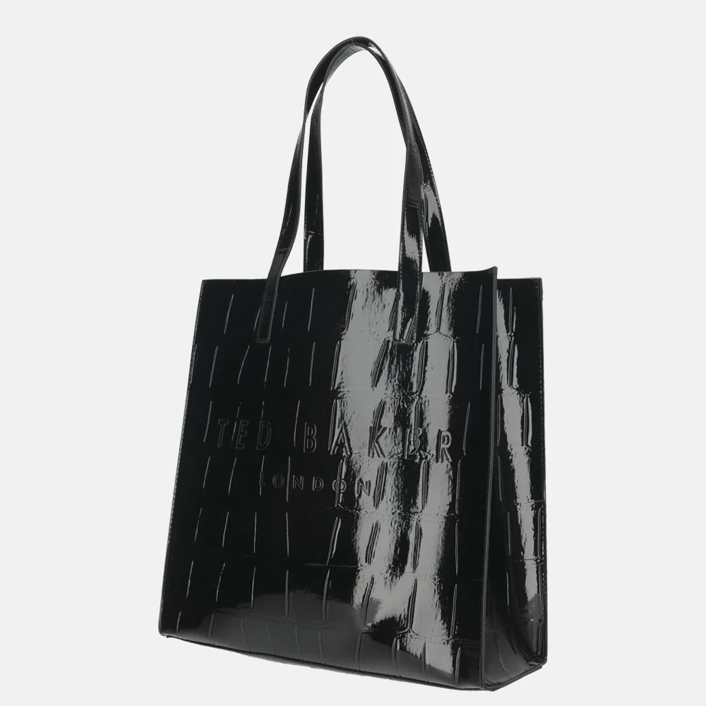 Ted Baker Croccon shopper black bij Duifhuizen