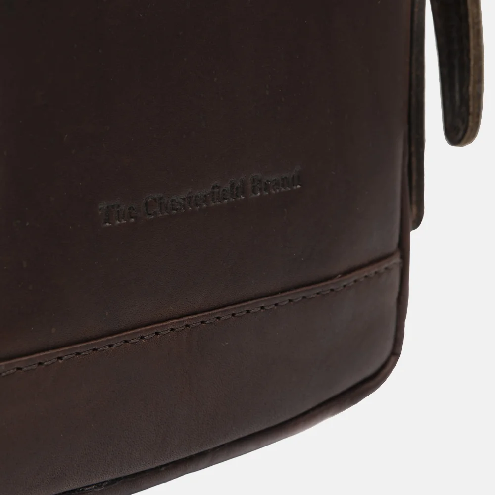 Chesterfield Riga crossbody tas brown bij Duifhuizen