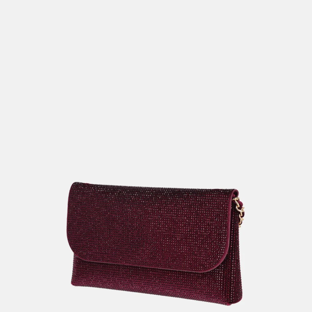 Flora & Co clutch strass bordeaux bij Duifhuizen
