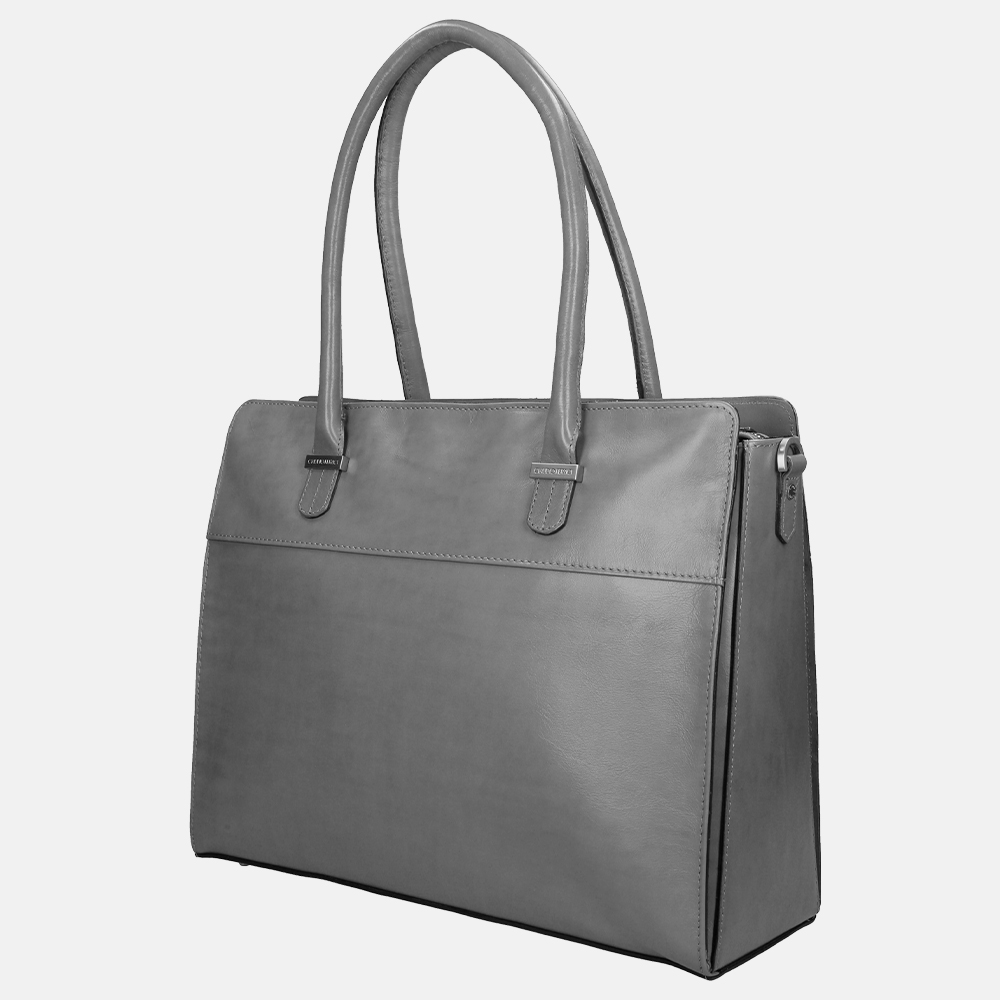 Claudio Ferrici Classico shopper 13.3 inch grey bij Duifhuizen