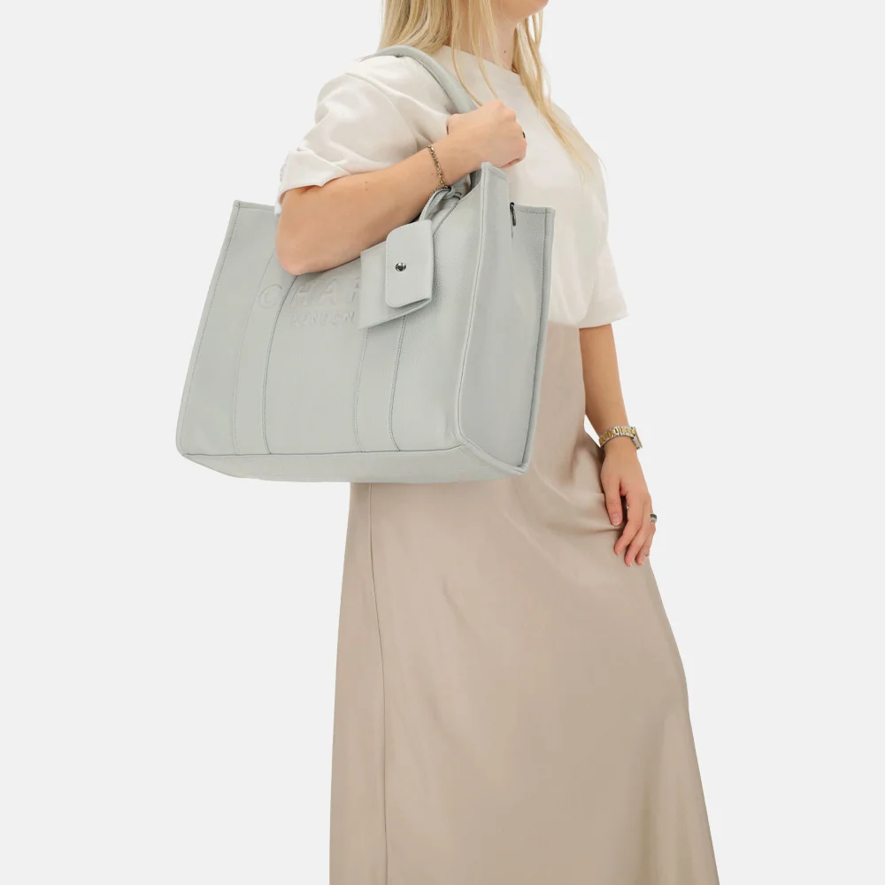 Charm London laptoptas 15 inch light blue bij Duifhuizen