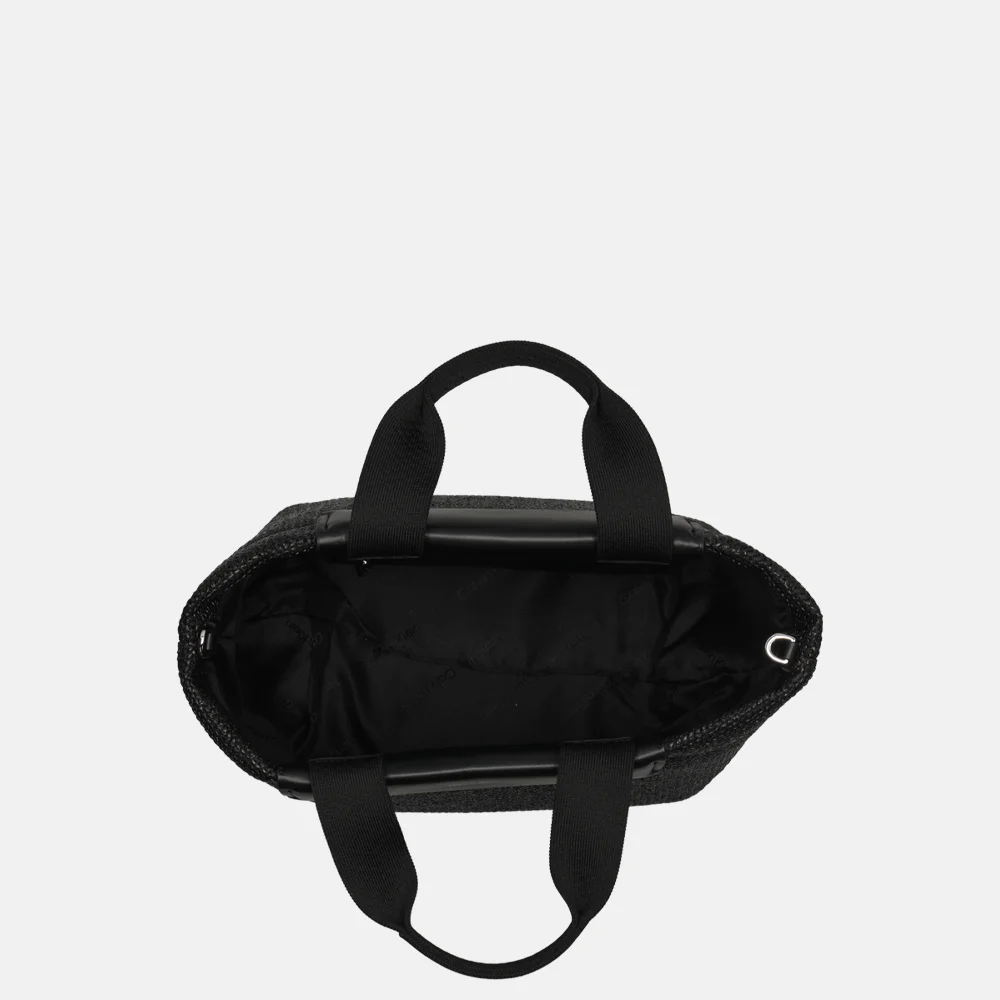 Calvin Klein Raffia handtas S black bij Duifhuizen