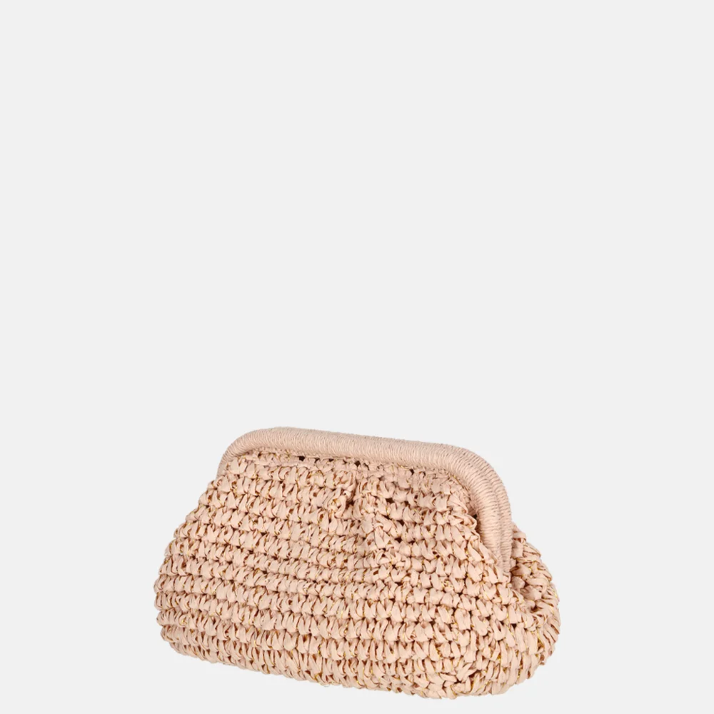Flora & Co clutch riet rose bij Duifhuizen