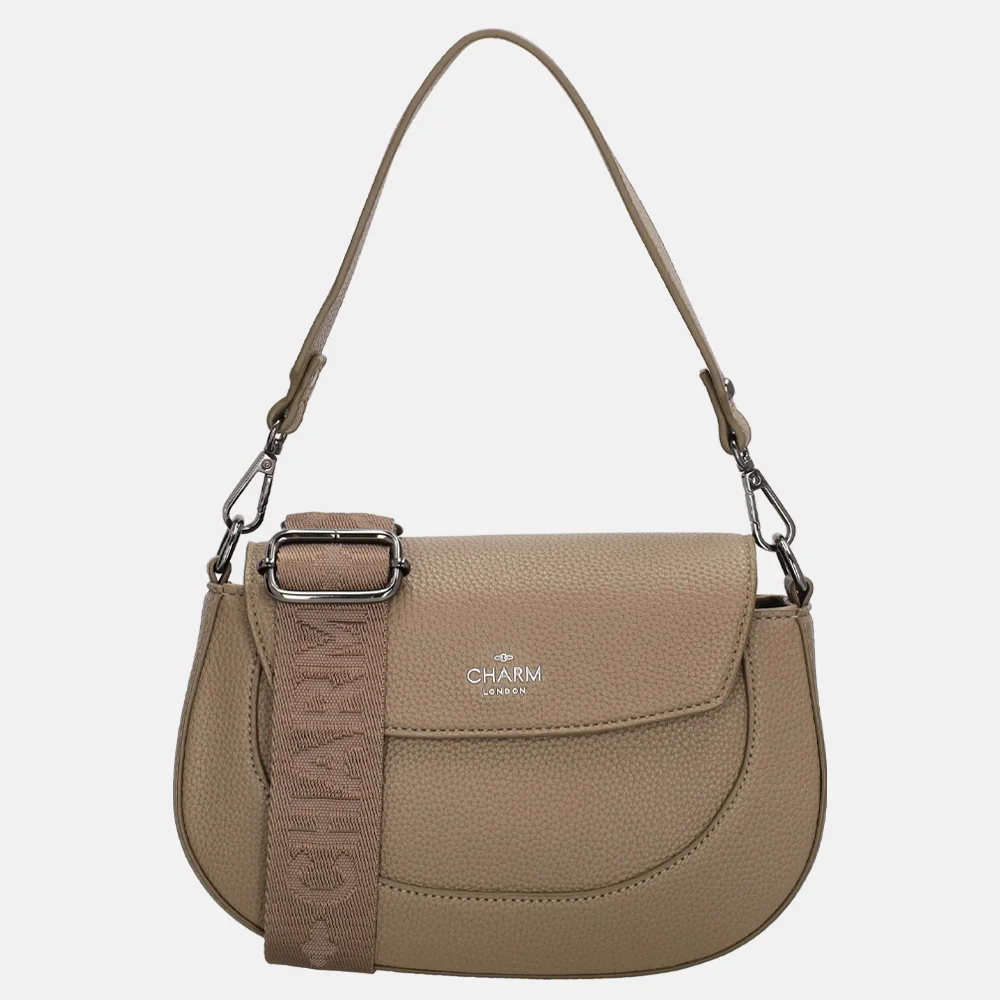 Charm London Montmartre crossbody tas taupe