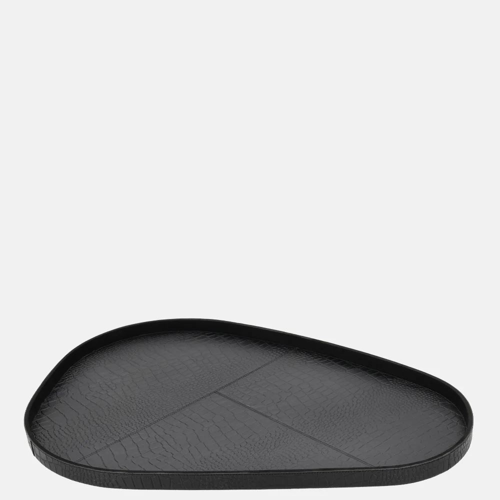 Chamada leren dienblad organisch croco XL black