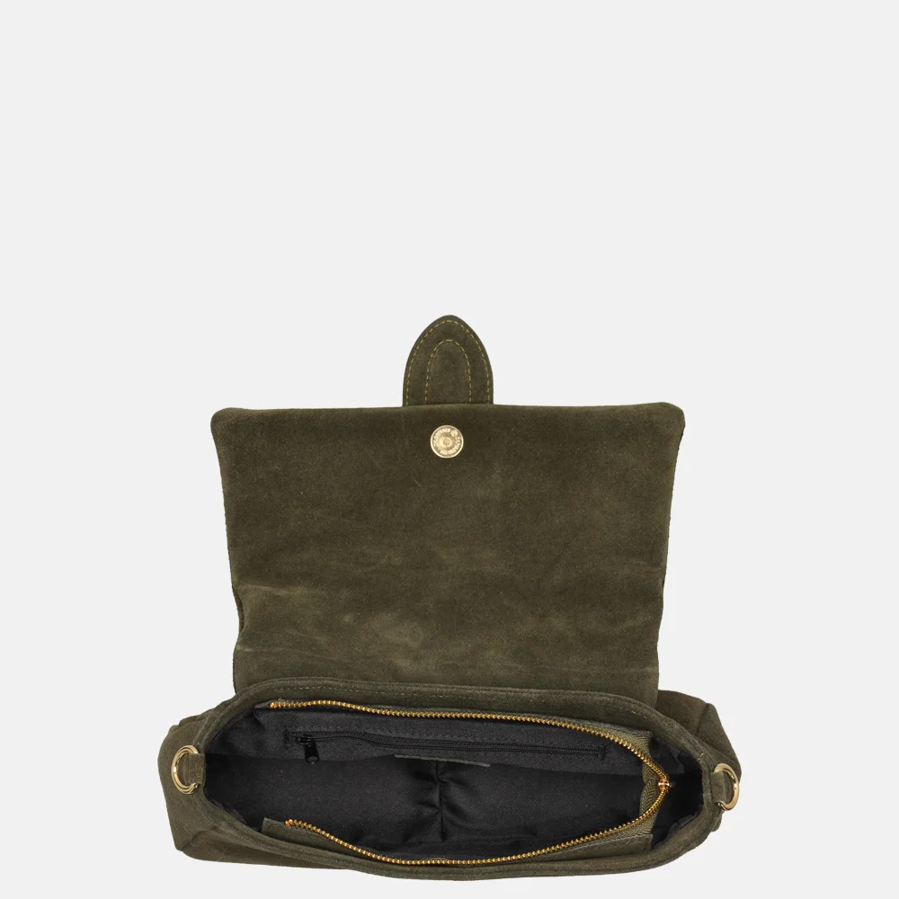 Charm London overslag schoudertas olijfgroen bij Duifhuizen