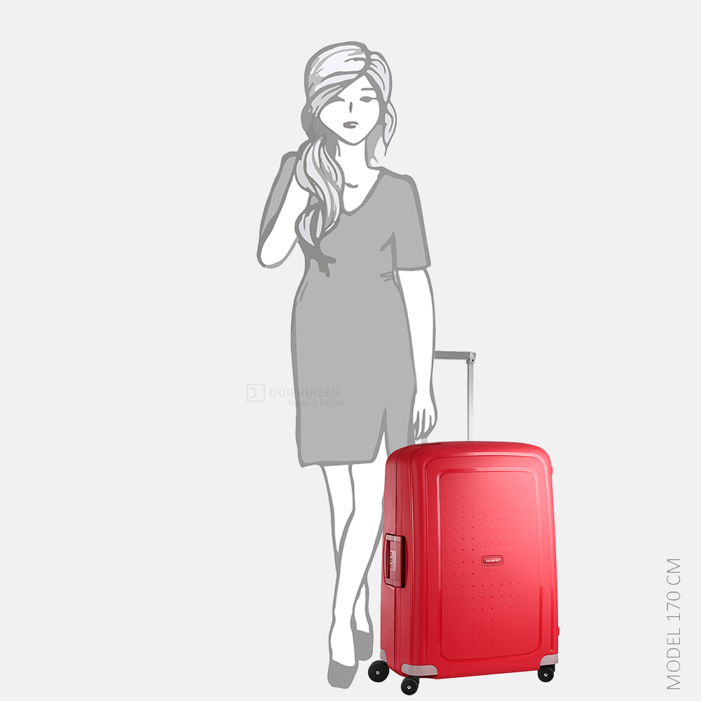 Samsonite S'Cure spinner 69 cm crimson red bij Duifhuizen