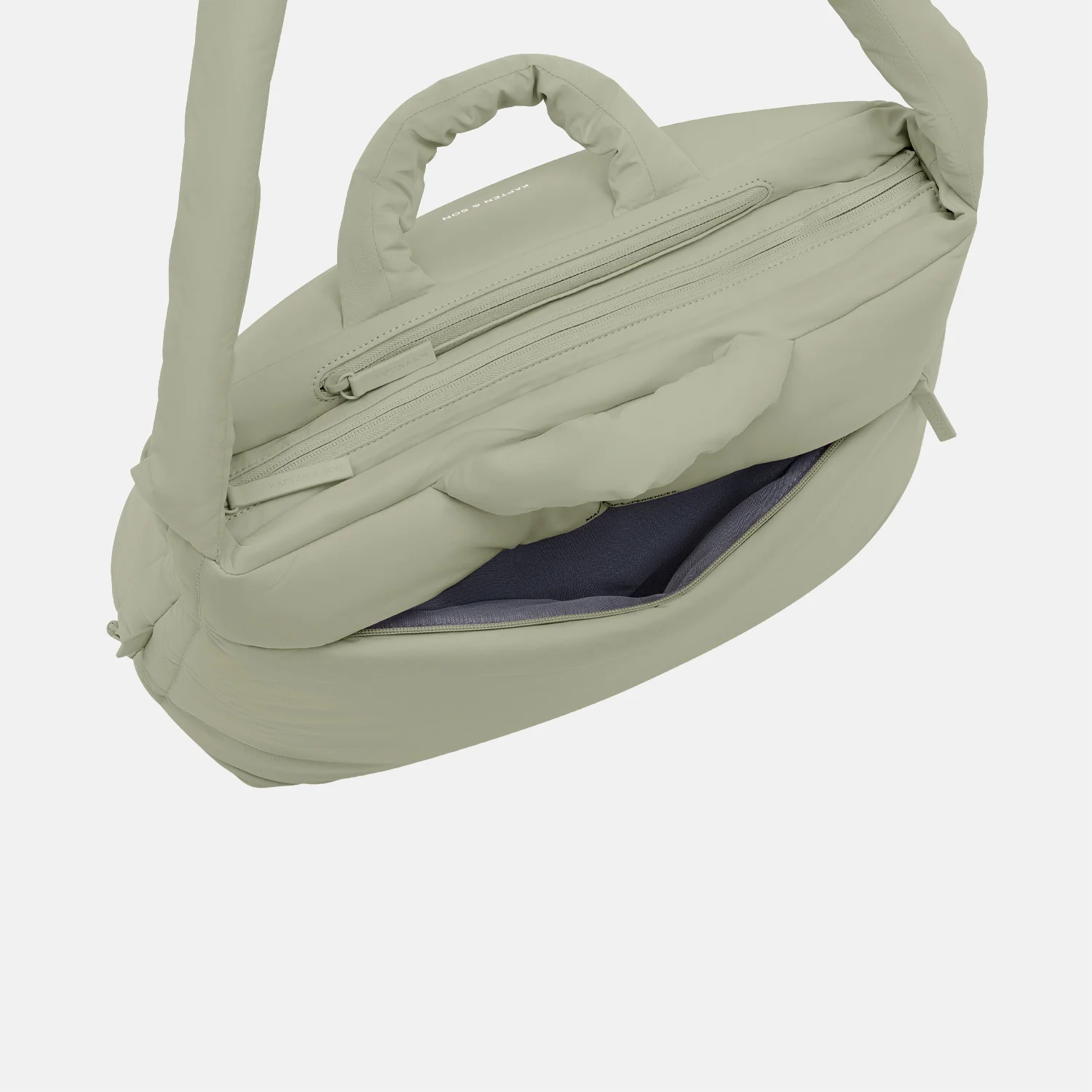 Kapten & Son Skara Cloud Pro shopper 16 inch soft khaki bij Duifhuizen