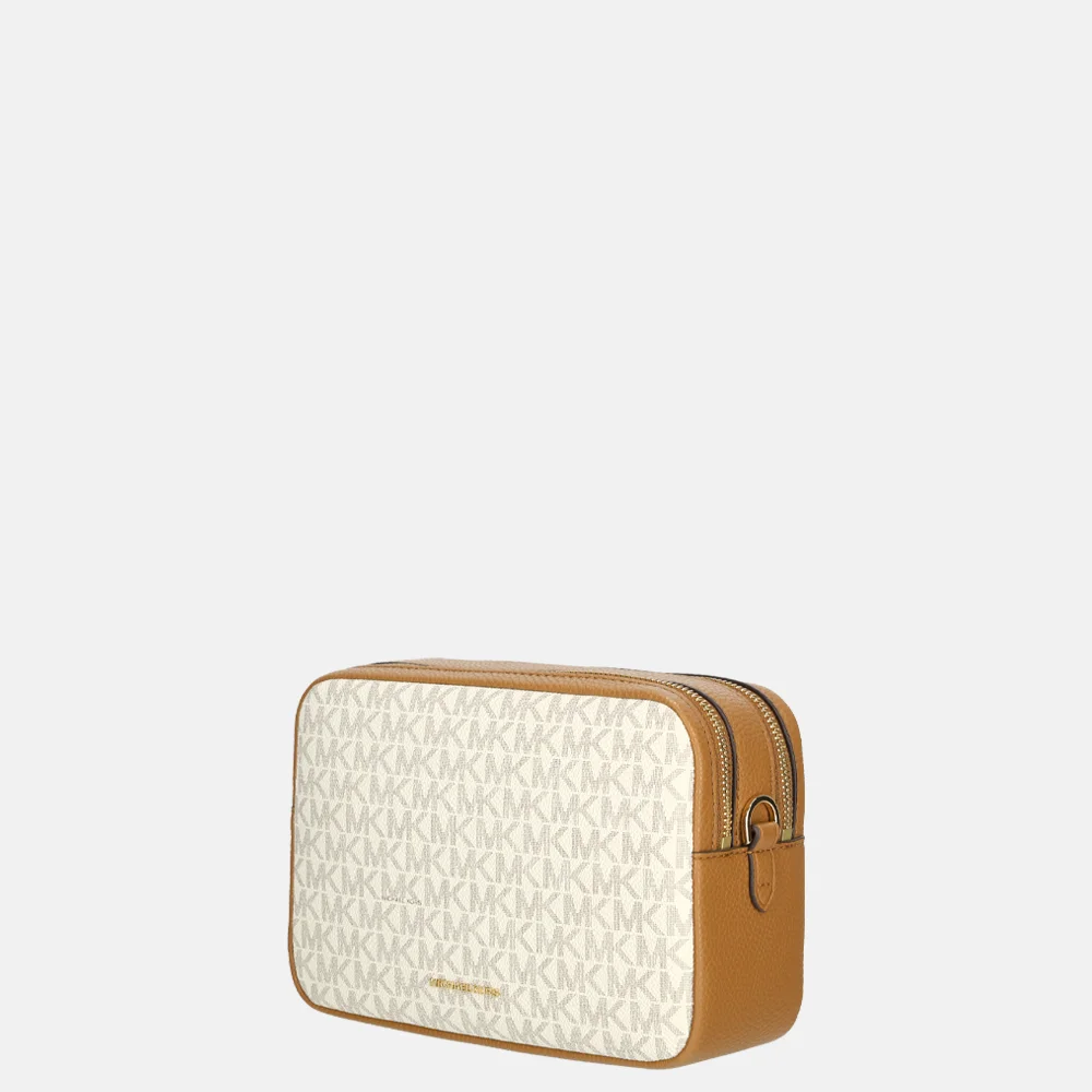 Michael Kors Bryant crossbody tas M vanilla/acorn bij Duifhuizen