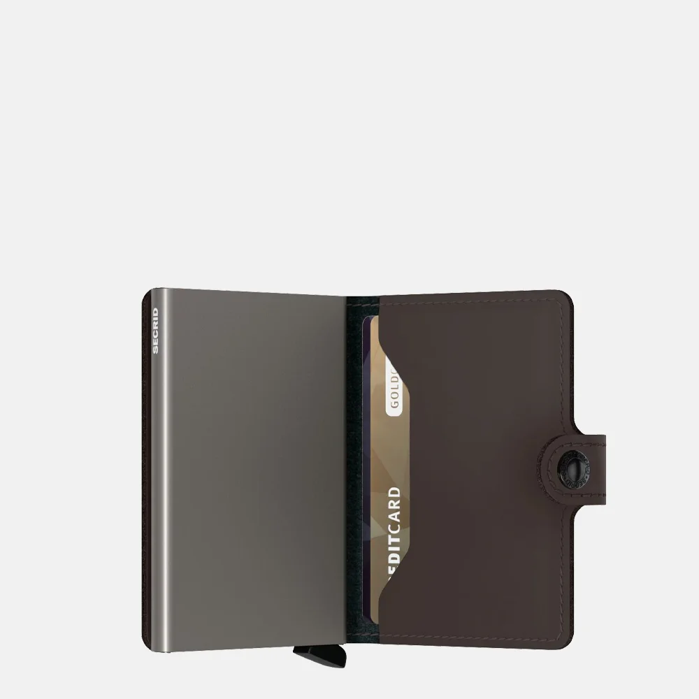 Secrid Miniwallet pasjeshouder matte truffle bij Duifhuizen