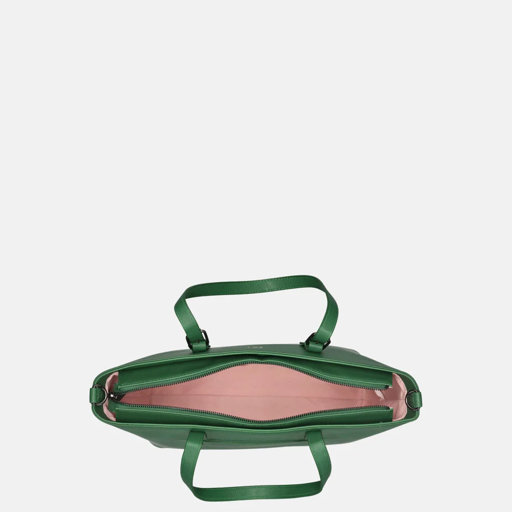 Duifhuizen Saffiano shopper M papegaai groen bij Duifhuizen