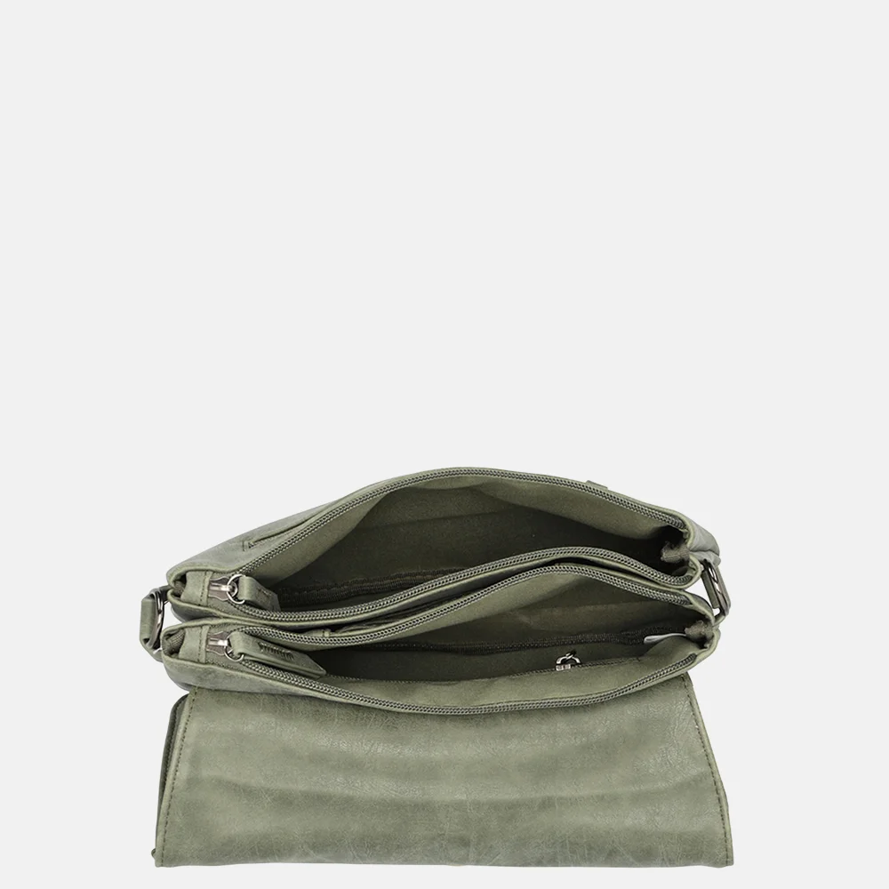 Enrico Benetti Stacey crossbody tas olijfgroen bij Duifhuizen