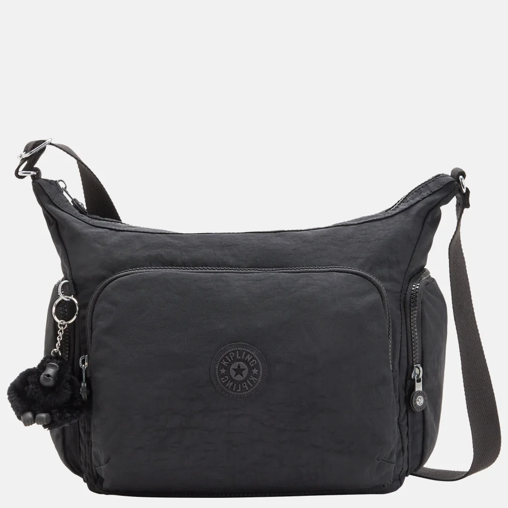 Kipling Gabb schoudertas black noir bij Duifhuizen