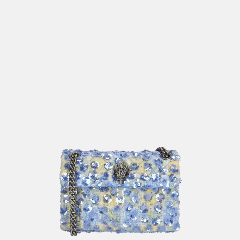 Kurt Geiger Kensington schoudertas sequins mini boucle blue pale bij Duifhuizen