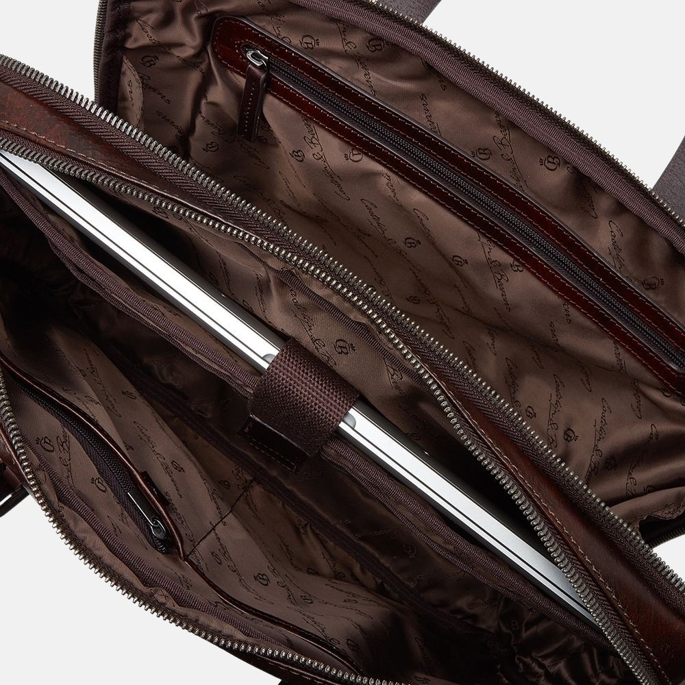 Castelijn & Beerens Rien laptoptas 15.6 inch cognac bij Duifhuizen