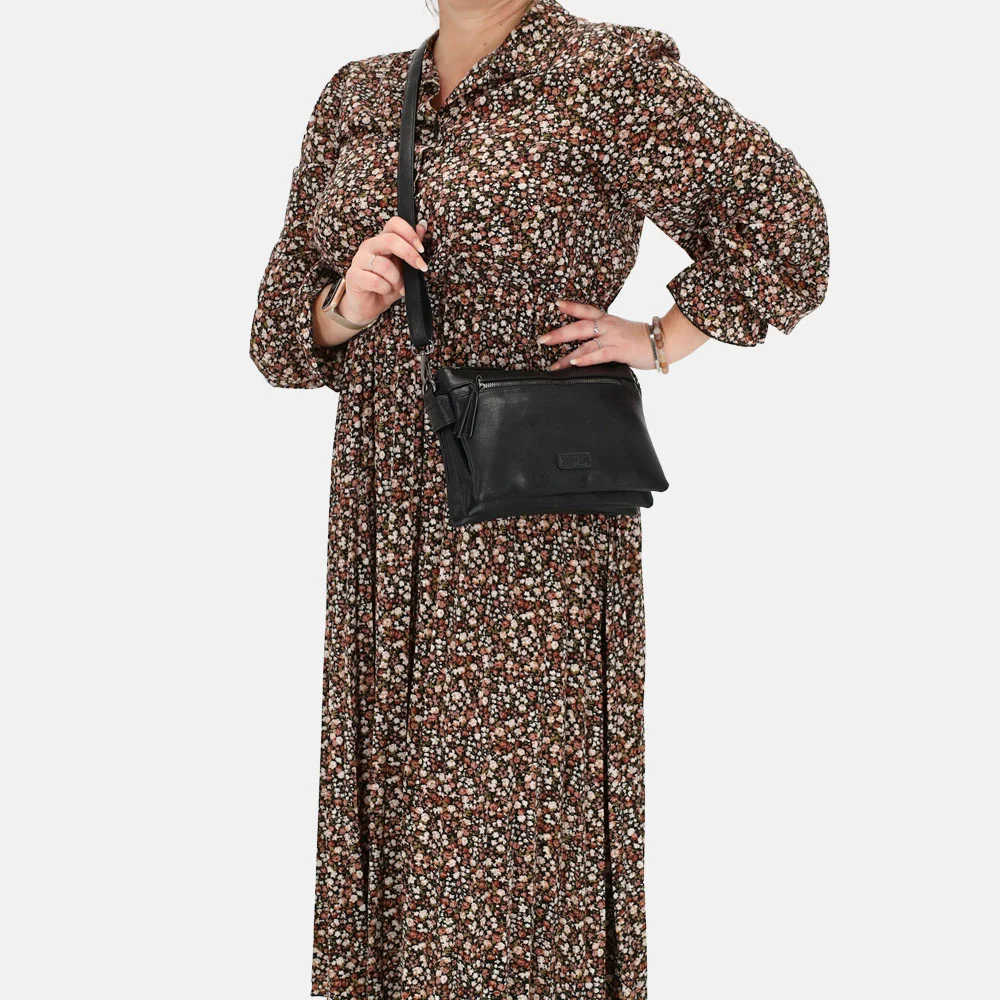 Beagles Ferro crossbody tas zwart bij Duifhuizen