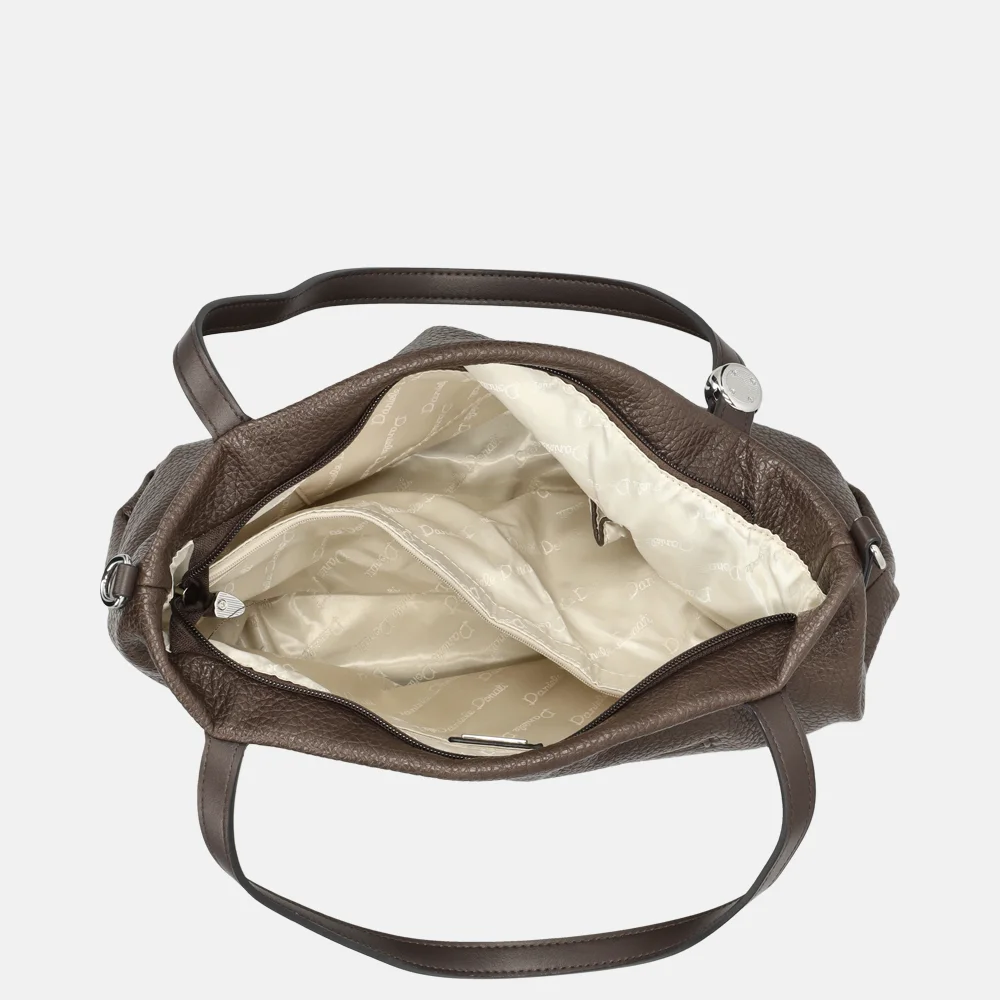 Daniele Donati handtas M dark brown bij Duifhuizen