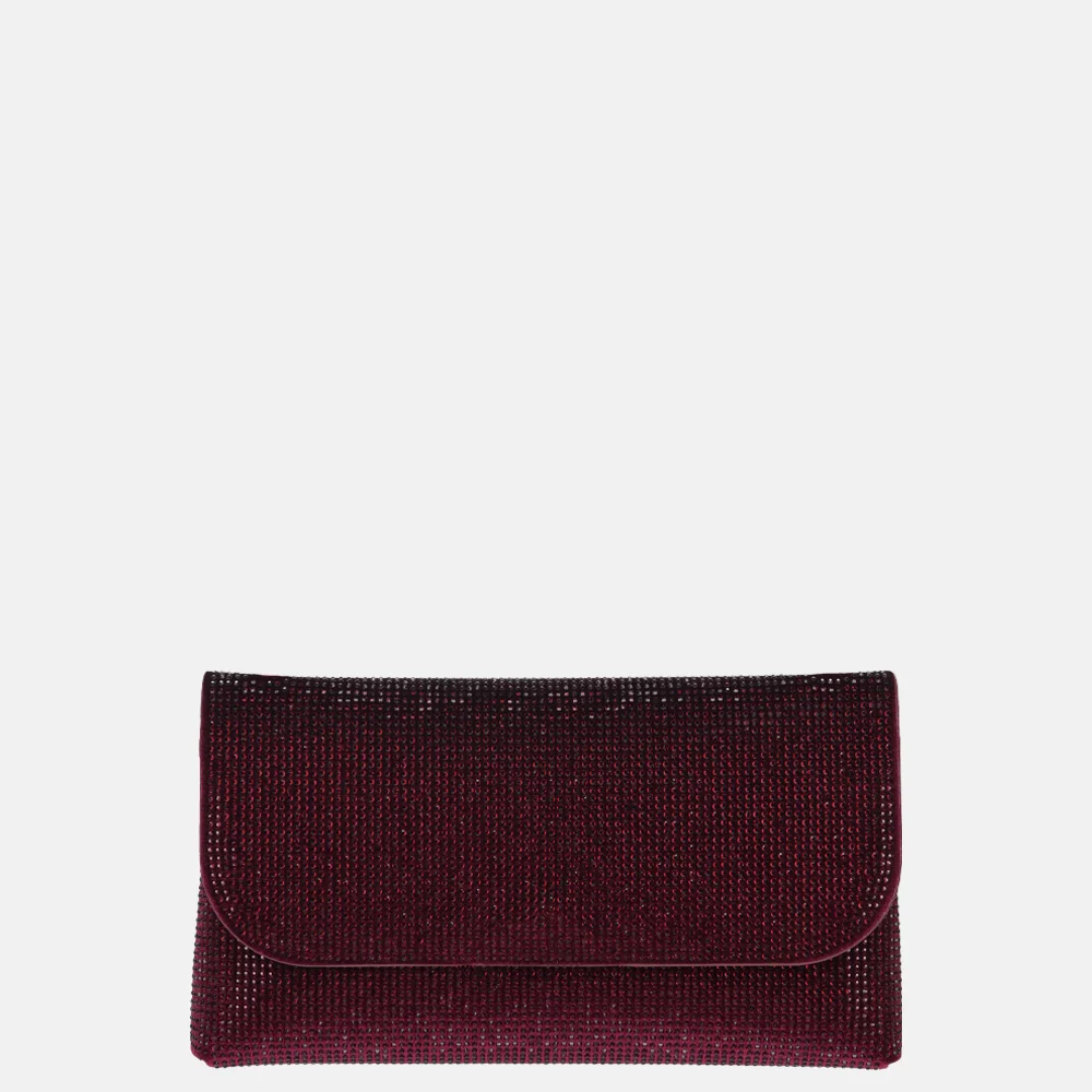 Flora & Co clutch strass bordeaux bij Duifhuizen