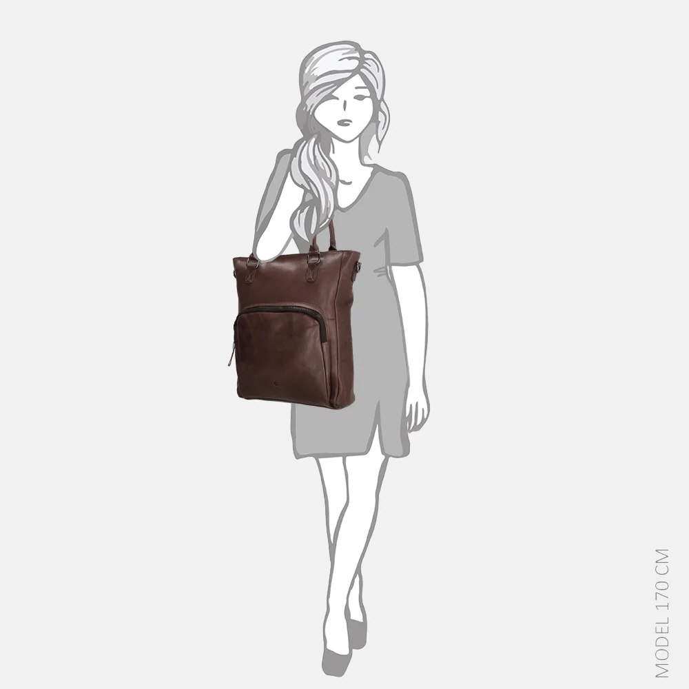 Micmacbags Everyday shopper donkerbruin bij Duifhuizen