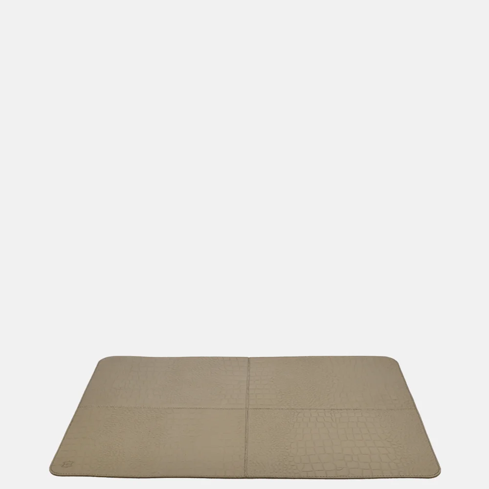 Chamada leren placemats rechthoek croco (2 stuks) taupe bij Duifhuizen