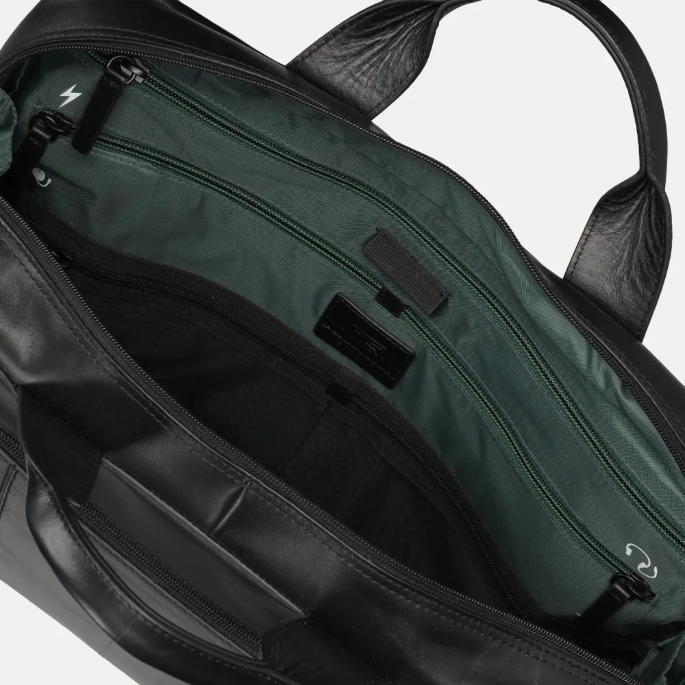 Jost Aarhus laptoptas 15 inch black bij Duifhuizen