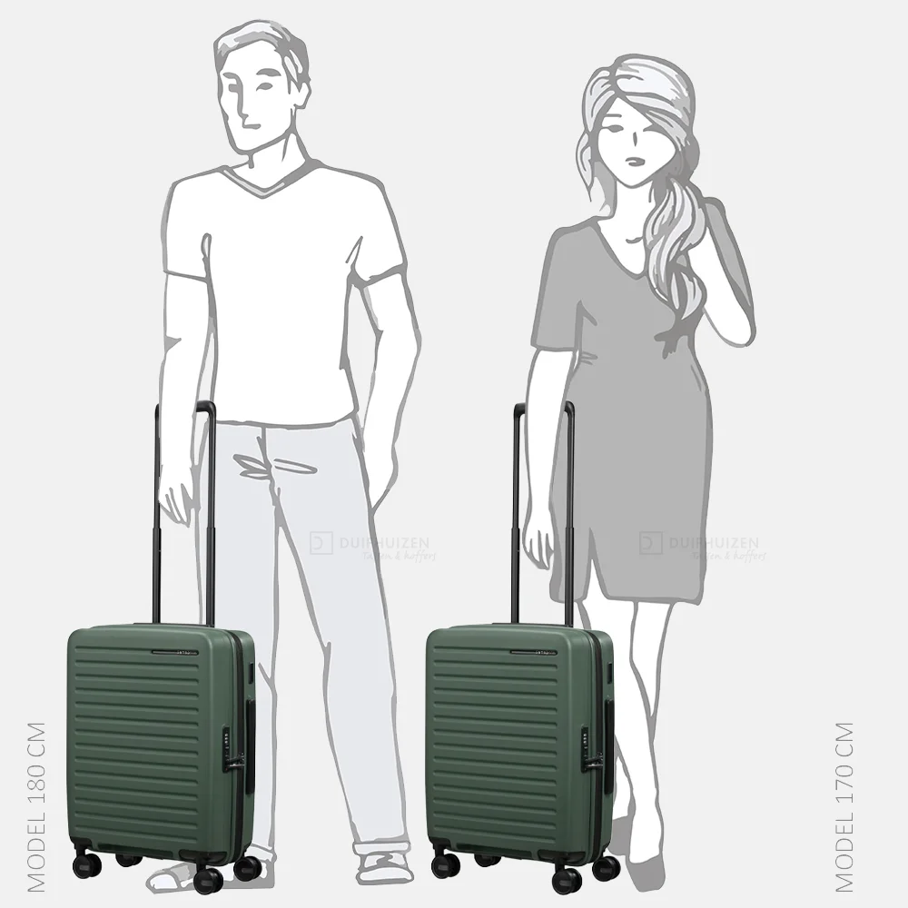 Samsonite Restackd handbagage koffer 55 cm uitbreidbaar sage bij Duifhuizen