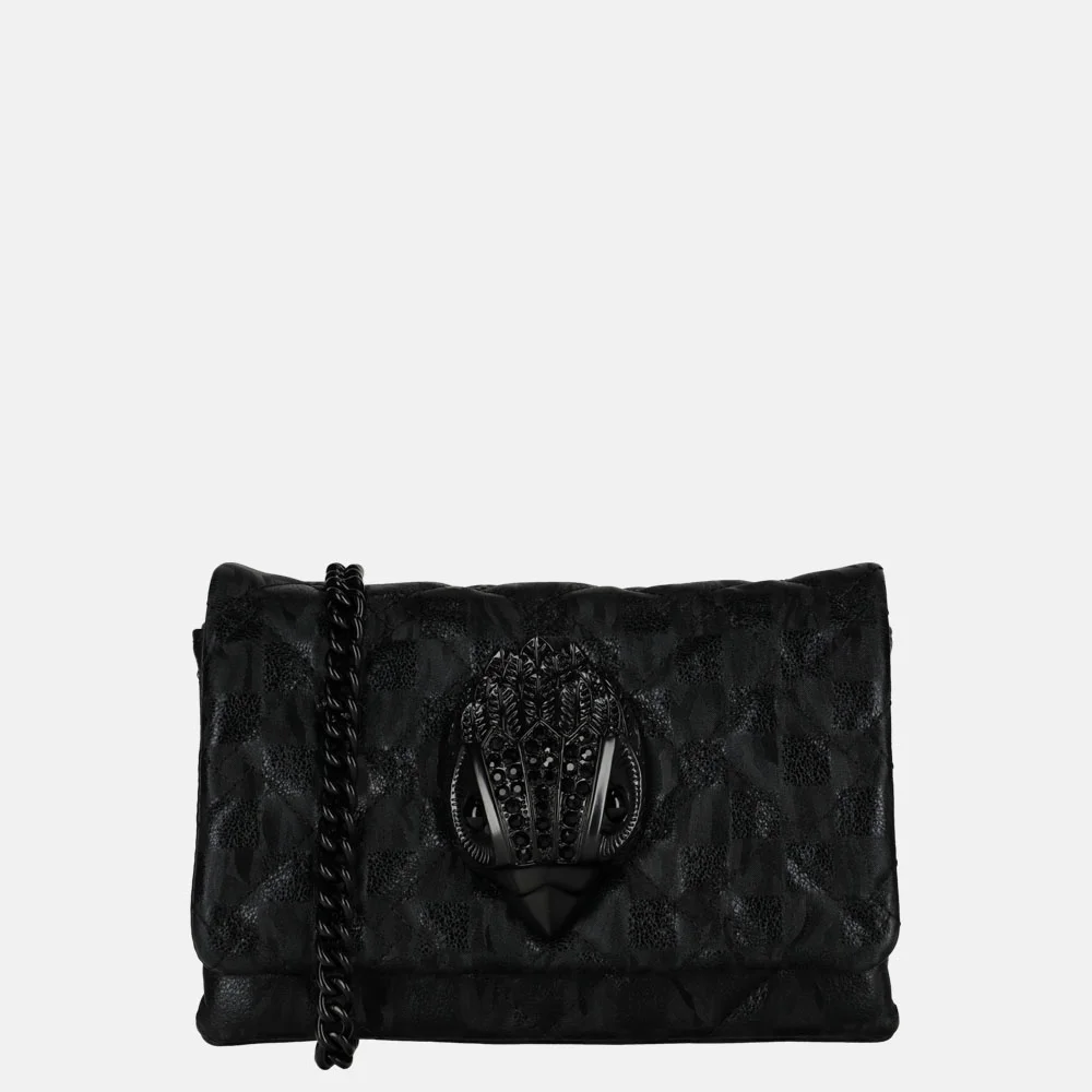 Kurt Geiger Kensington leather mini schoudertas zebra black/comb
