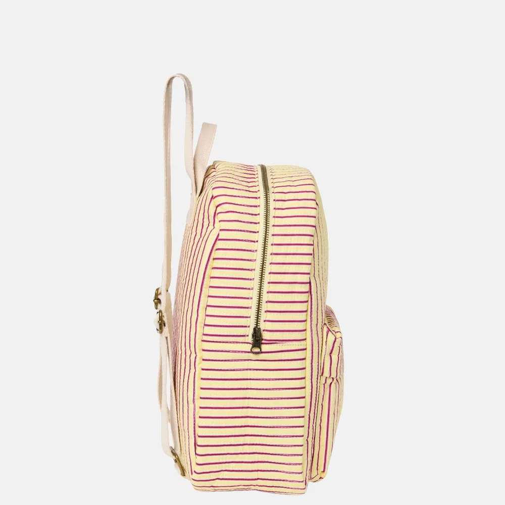 Studio Noos Poplin Striped kinderrugzak butter striped yellow bij Duifhuizen