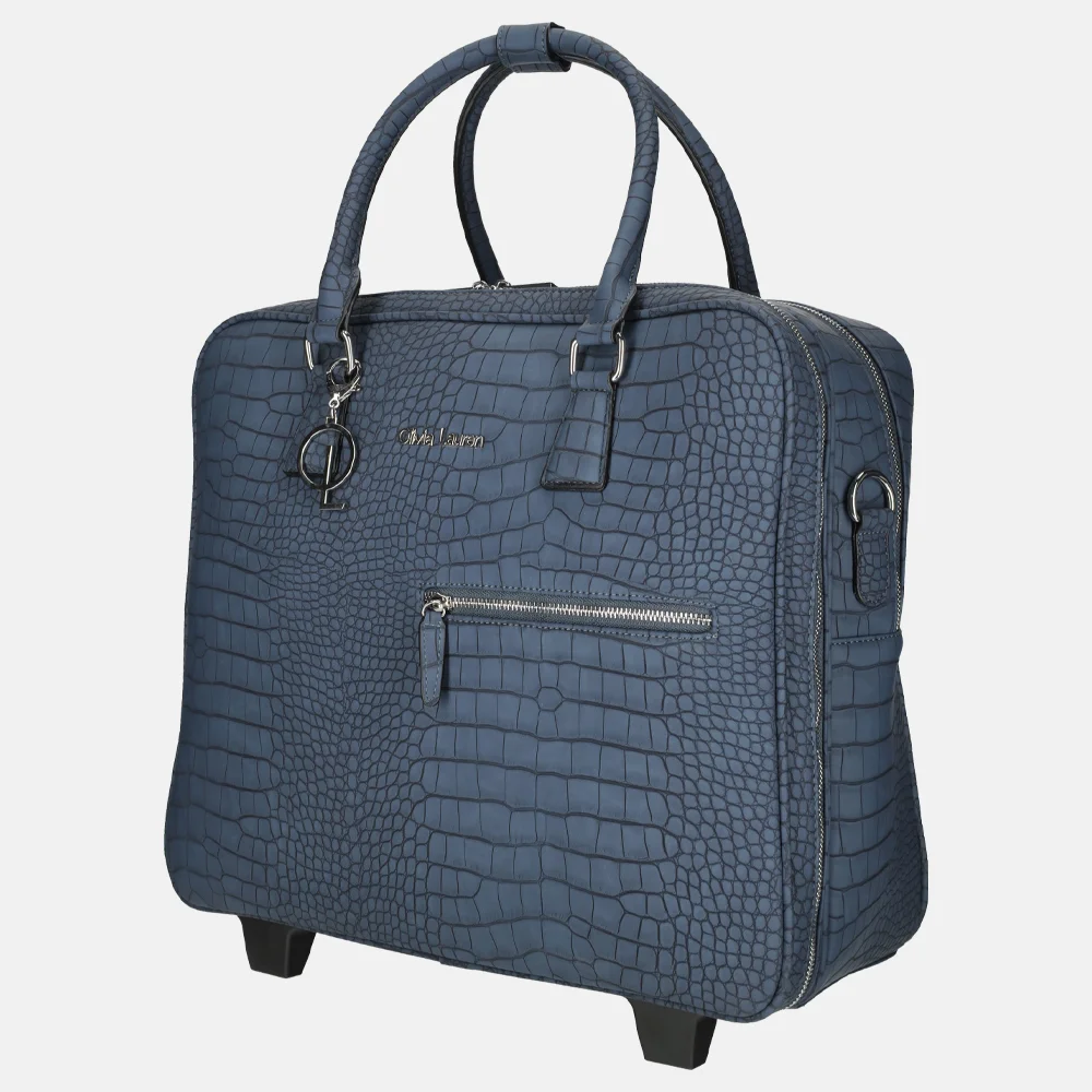 Olivia Lauren Octavia business trolley blauw bij Duifhuizen