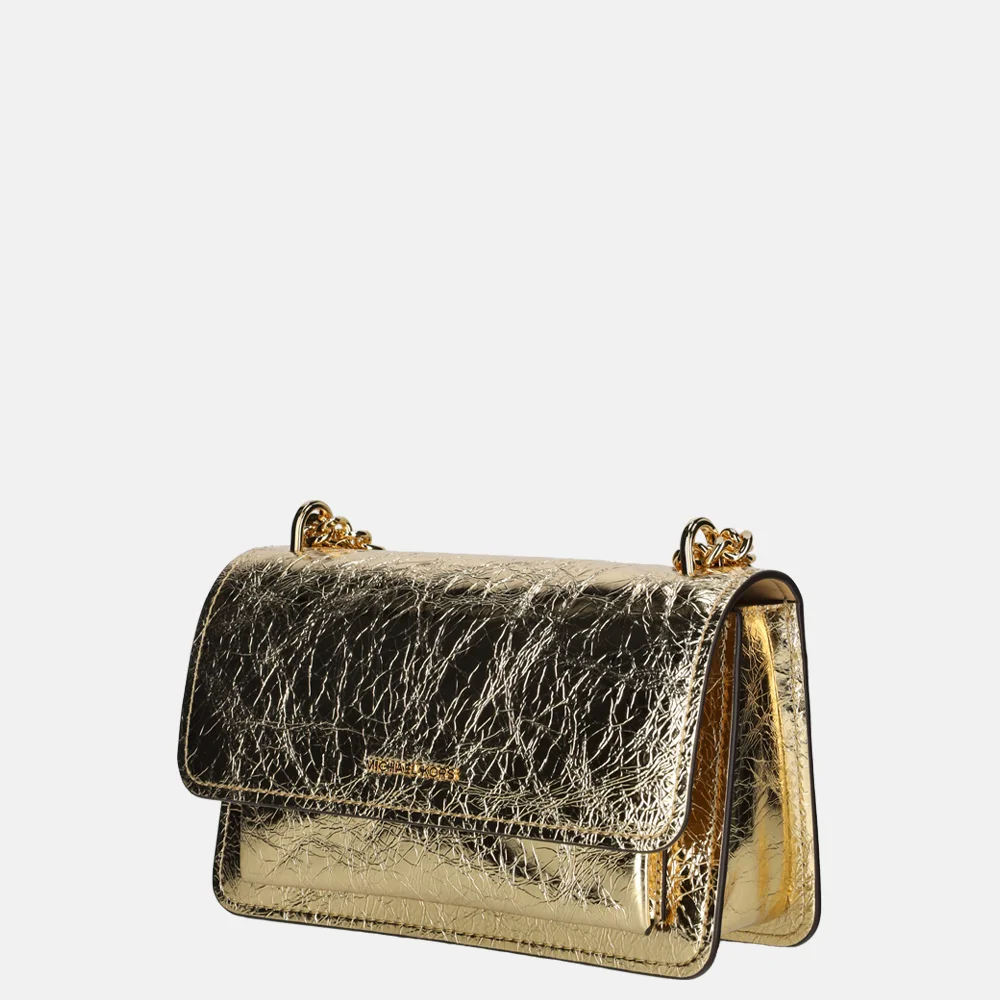 Michael Kors Claire schoudertas pale gold bij Duifhuizen