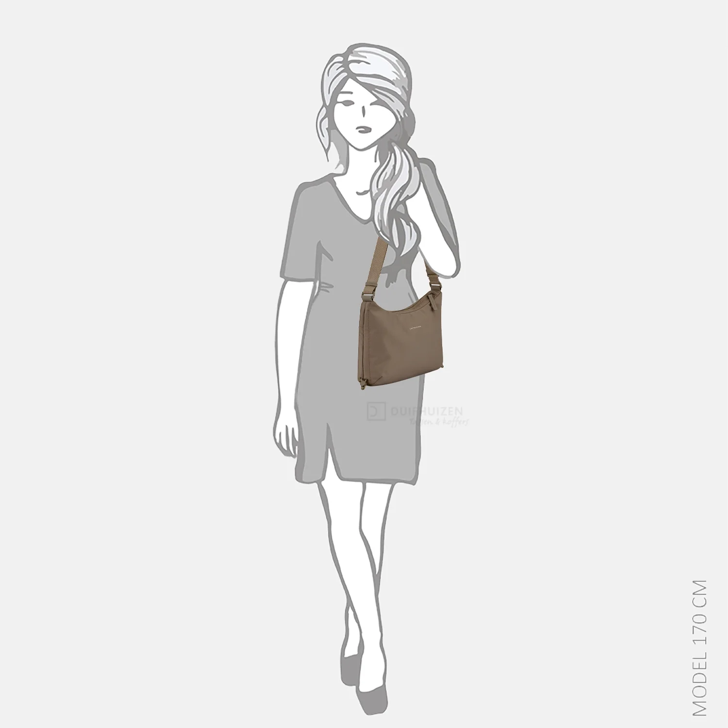 Kapten & Son Skara crossbody tas walnut bij Duifhuizen