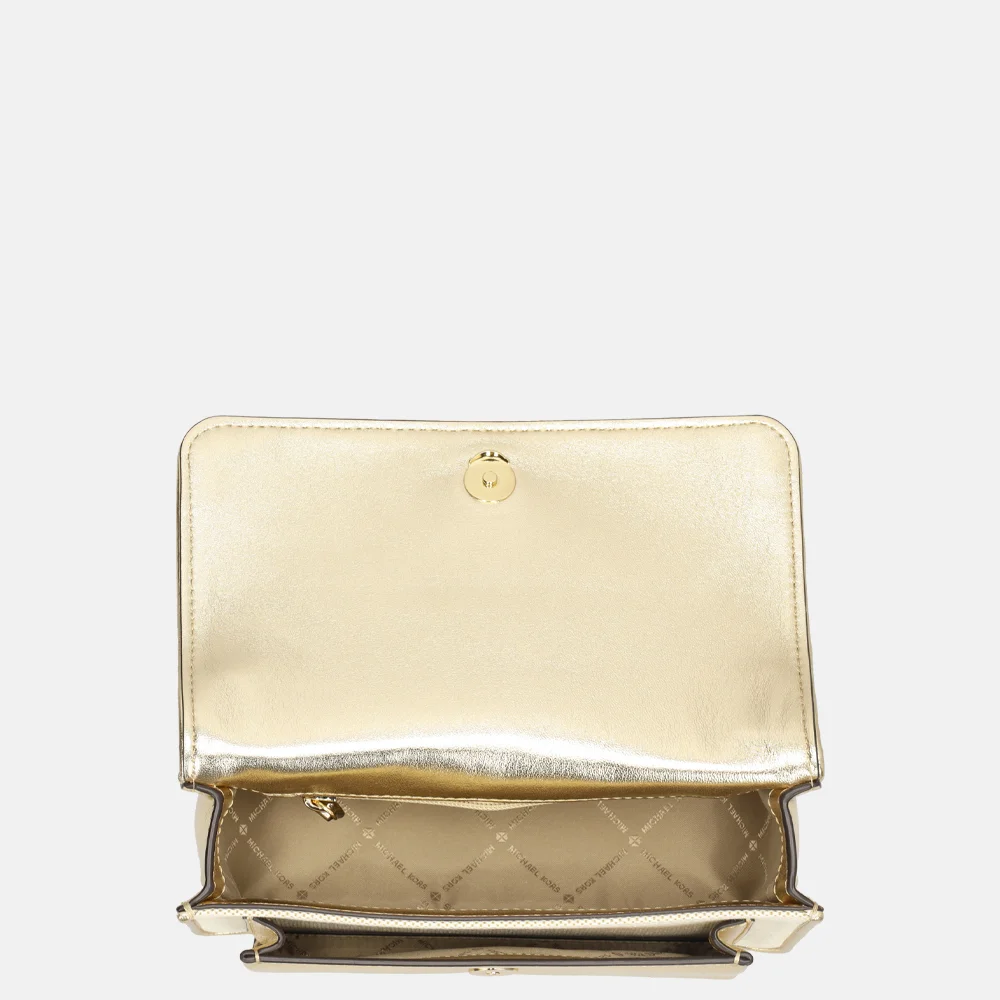 Michael Kors Claire schoudertas pale gold bij Duifhuizen