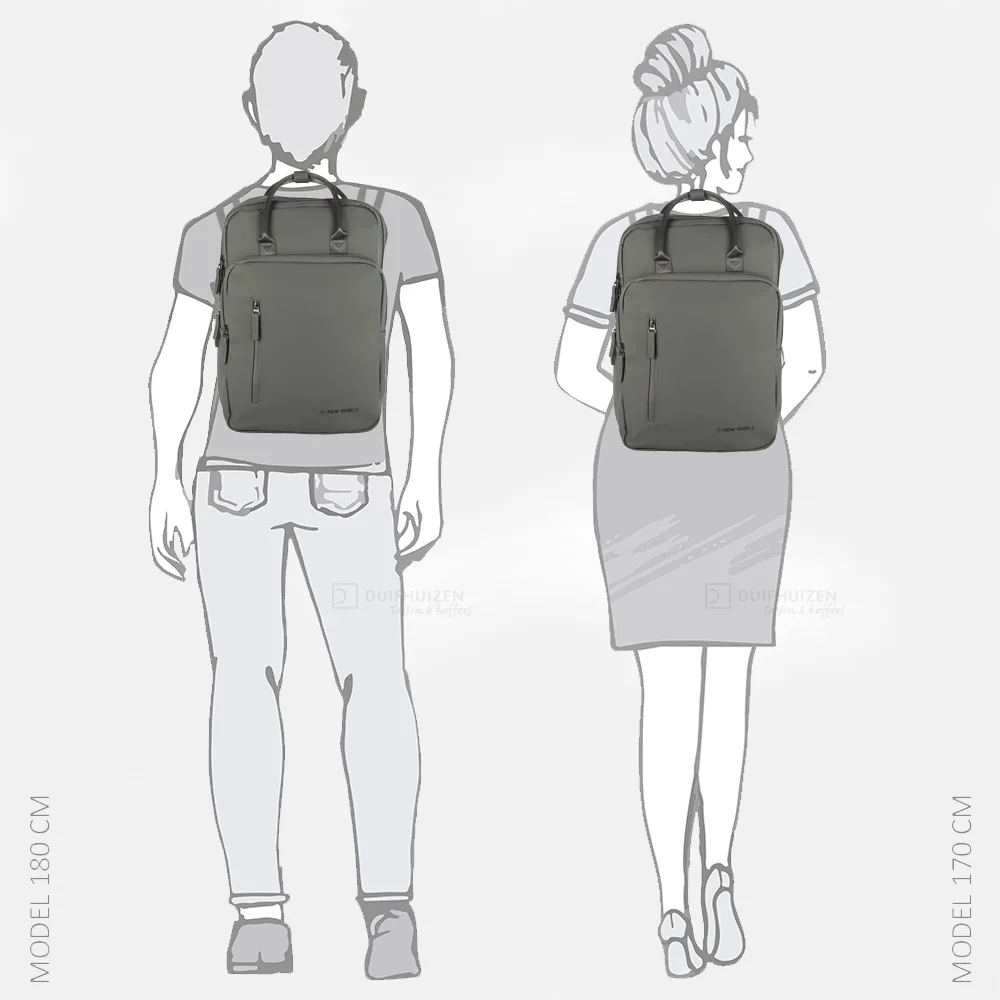 New Rebels William rugzak 15.6 inch antracite  bij Duifhuizen