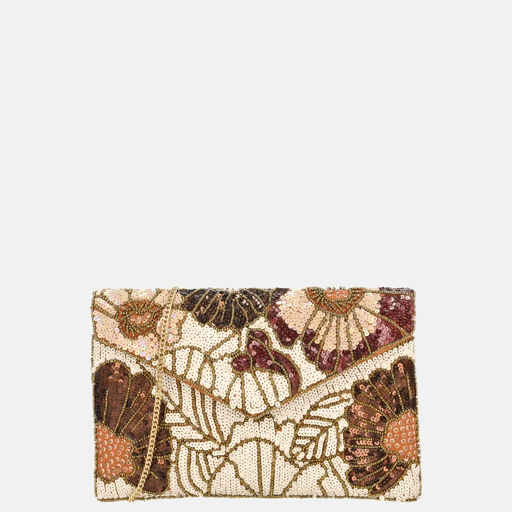 Bulaggi flower clutch dark brown