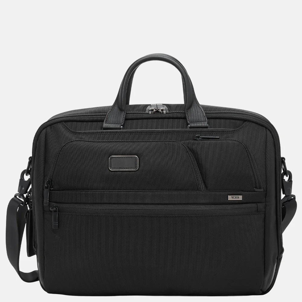 Tumi Alpha Briefcase laptoptas L 17 inch black bij Duifhuizen