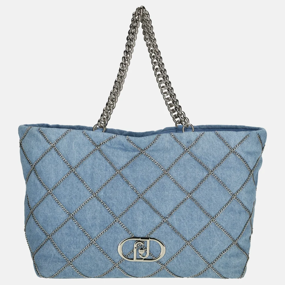 Liu Jo shopper L light denim bij Duifhuizen