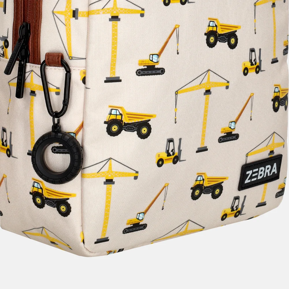 Zebra Trends kinderrugzak bouwverkeer print bij Duifhuizen