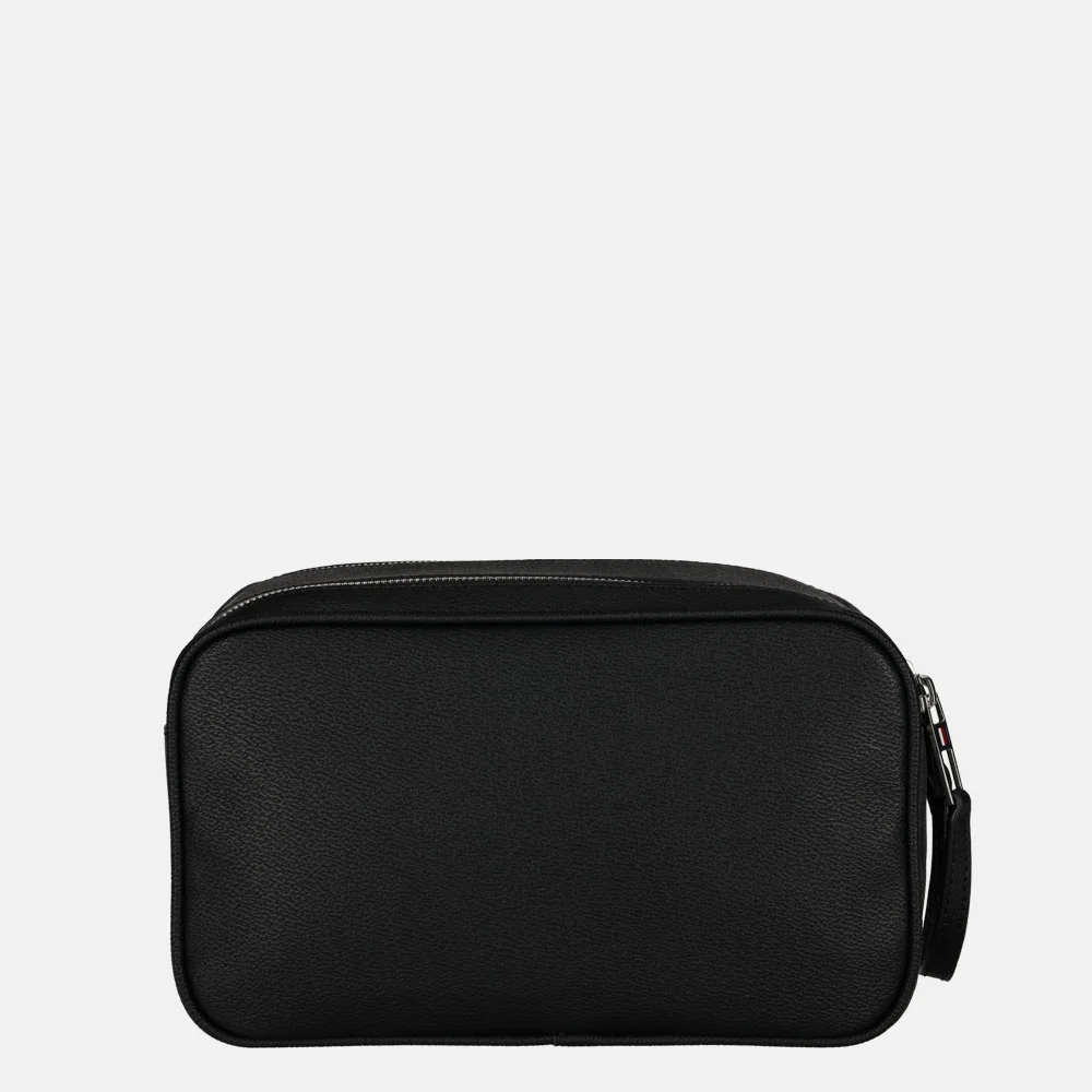 Tommy Hilfiger Coated Canvas toilettas black bij Duifhuizen