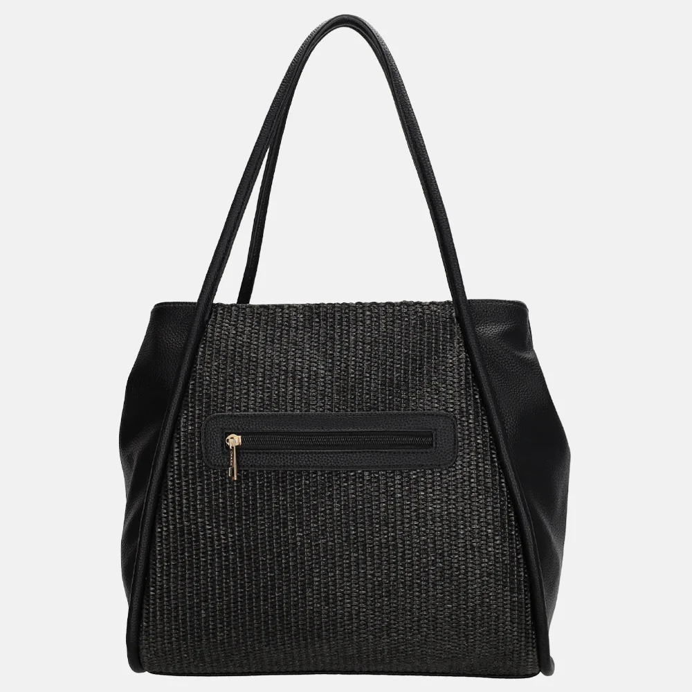Charm London Paris shopper riet zwart bij Duifhuizen