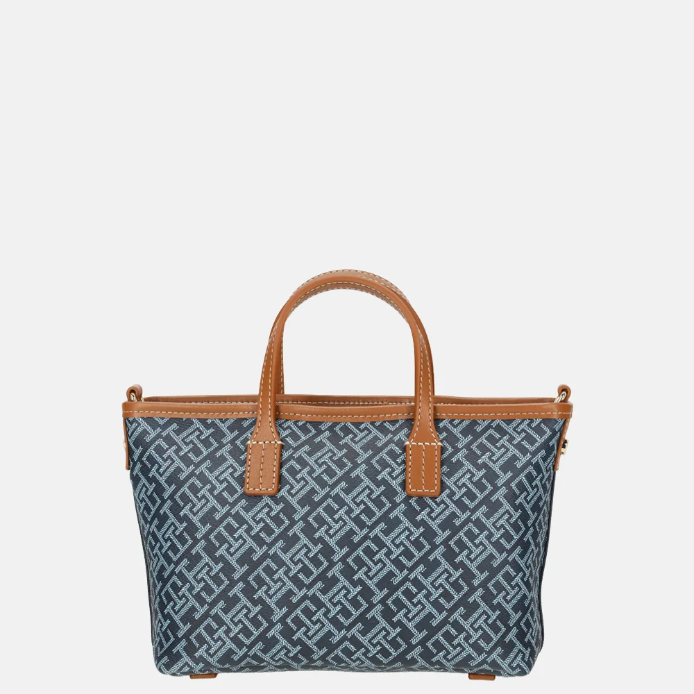 Tommy Hilfiger Monoplay mini shopper stripe blue mix bij Duifhuizen